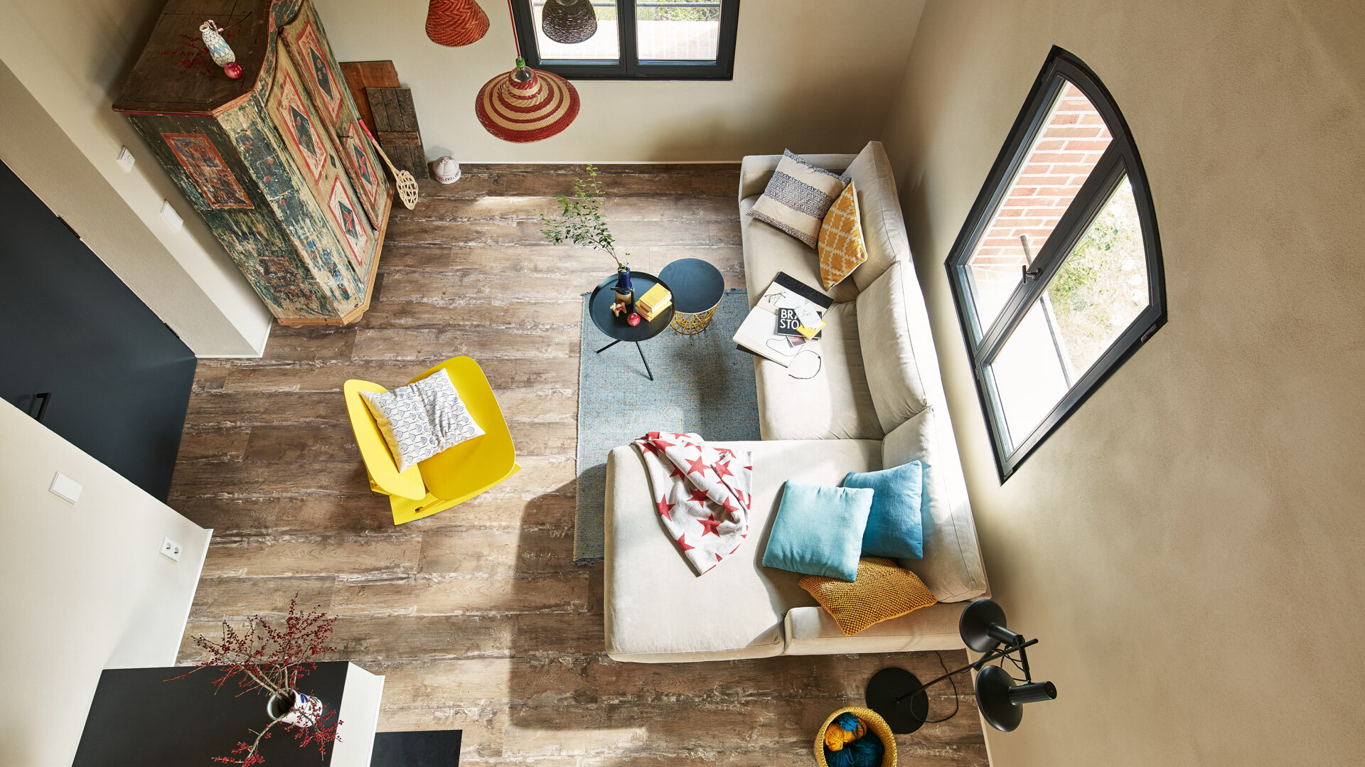 Ausgefallene Dekore beim Fußboden für ganz besondere Highlights in der Einrichtung Designboden MeisterDesign Cabin Board