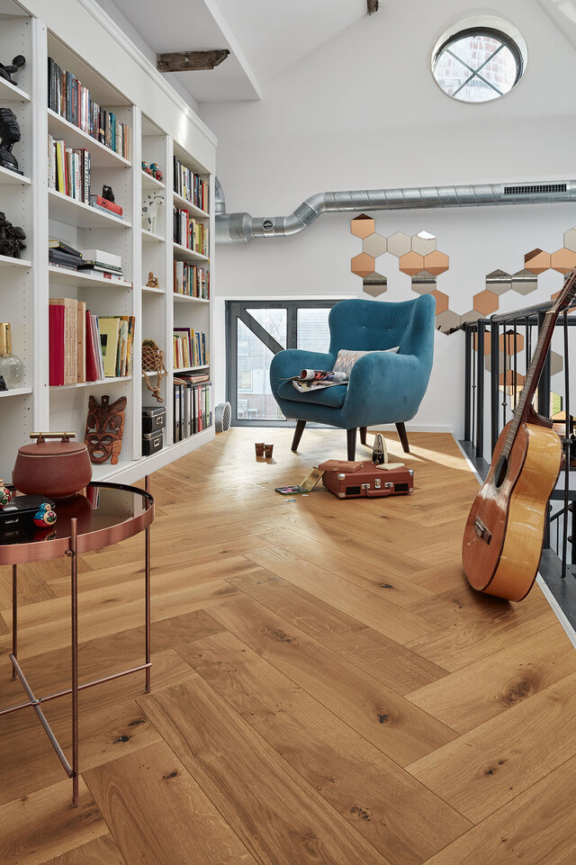 Parkett MeisterParkett. longlife PS 500 Eiche vital mildgeräuchert 8811 Fischgrätparkett von MEISTER