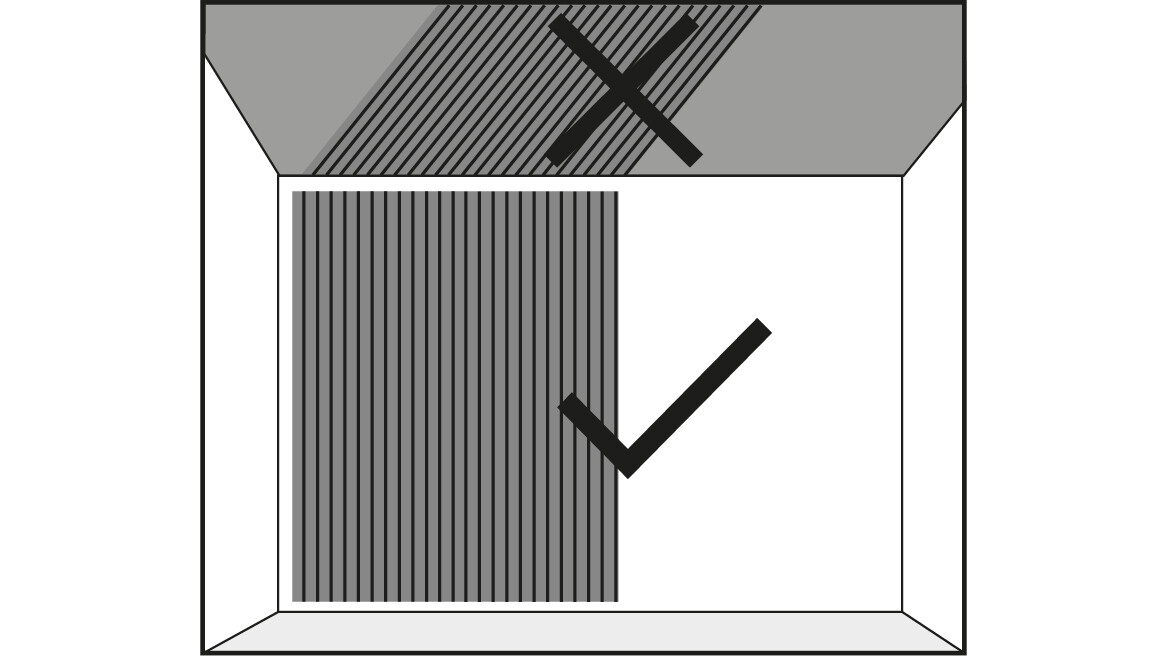 Akustikpaneele können nur an der Wand geklebt werden, die Deckenmontage ist mit Kleber nicht möglich! Akustikpaneele können nur an der Wand geklebt werden, die Deckenmontage ist mit Kleber nicht möglich!