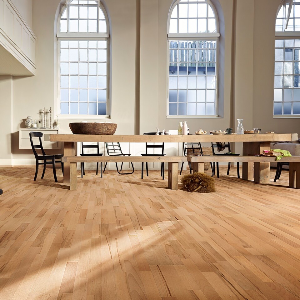 Buche Parkett in 3-Stab Optik