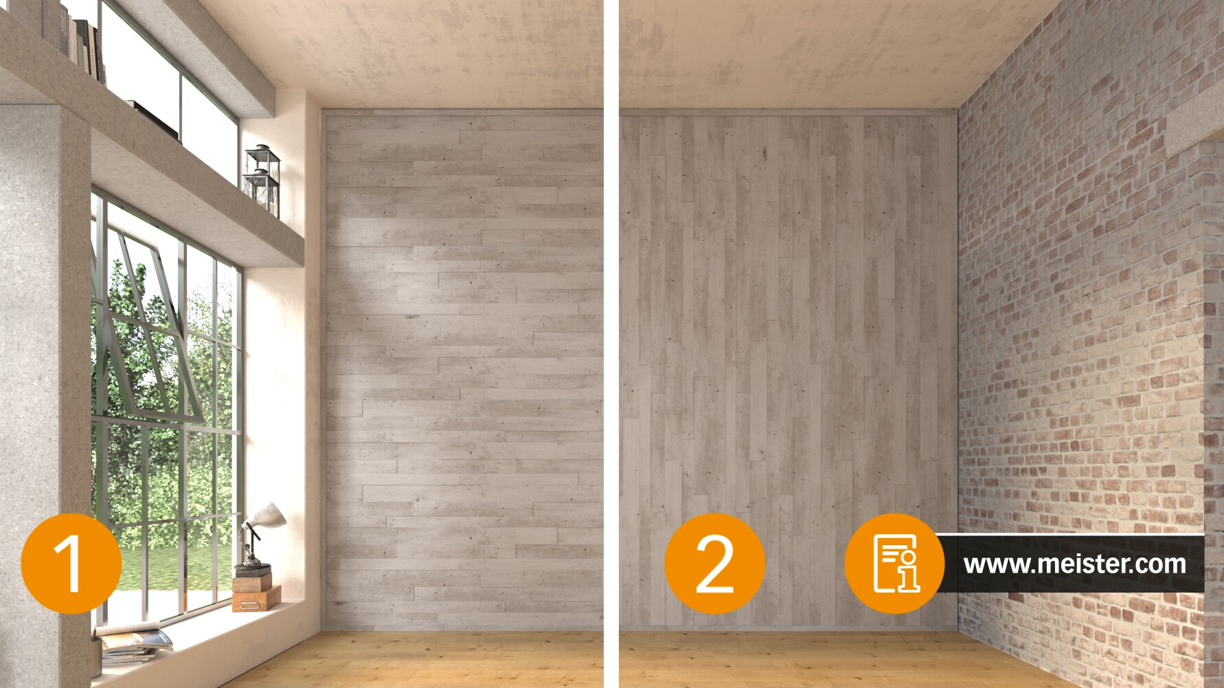 Systempaneele lassen sich horizontal oder vertikal verlegen Systempaneele lassen sich horizontal oder vertikal verlegen