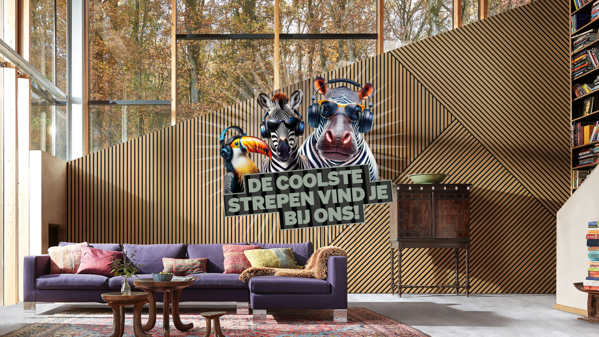 Akoestische panelen van MEISTER Stylisch und praktisch: die schalldämmenden Akustikpaneele Holz auf Filz an der Wand