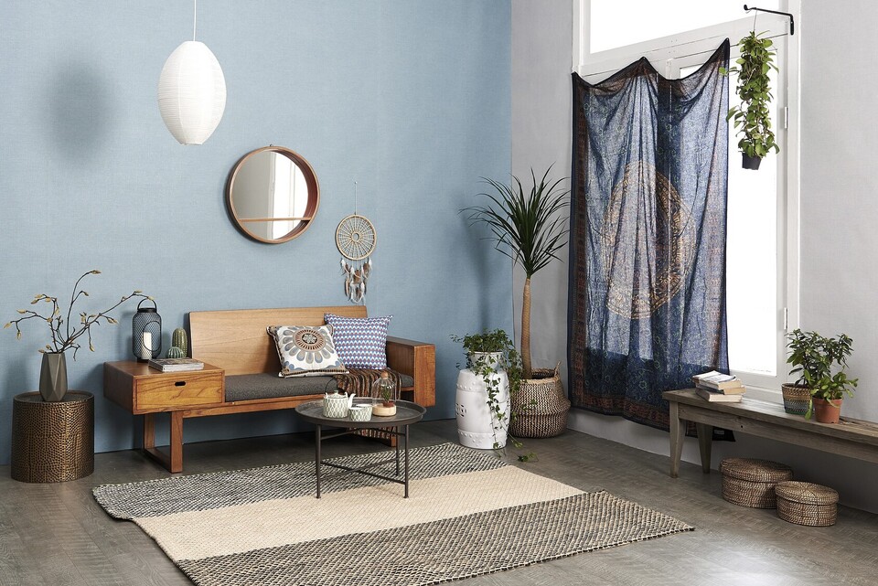 Hauptsache natürlich: Afrikanische Deko Wohnzimmer im Afrika Style mit Möbeln und Deko aus natürlichen Materialien