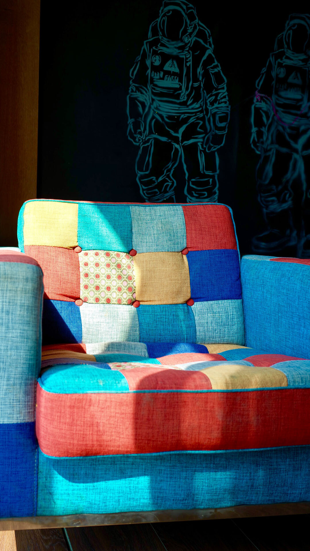 Der Patchwork Stil Sessel im klassischen Patchwork-Look