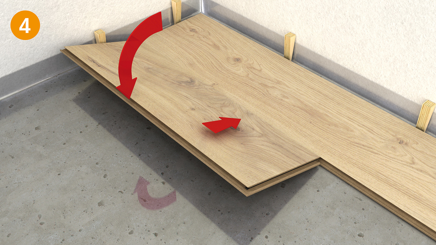 Schritt 4 Parkett verlegen mit Masterclic Plus