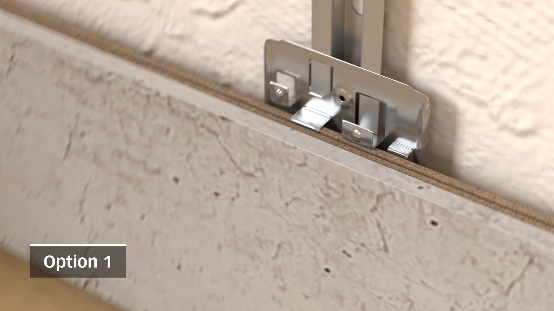 Einfache Befestigung von Systempaneele mit Klammern Einfache Befestigung von Systempaneele mit Klammern