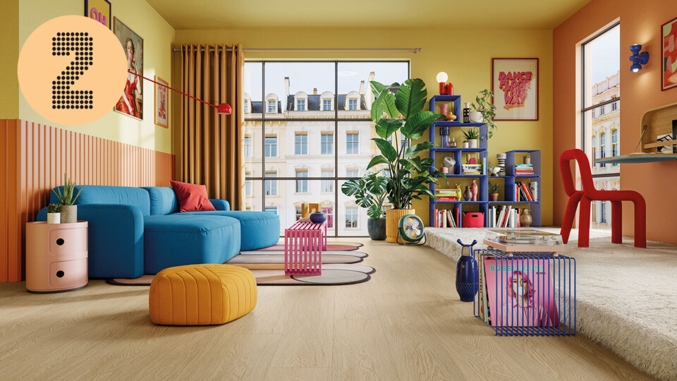 Vinylboden in heller und eleganter Eiche-Optik