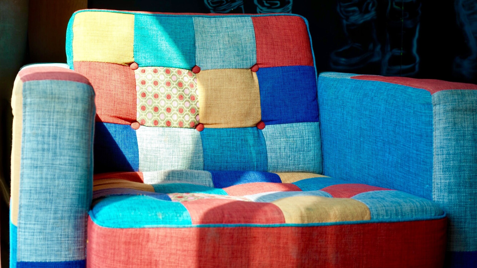 Der Patchwork Stil Sessel im klassischen Patchwork-Look