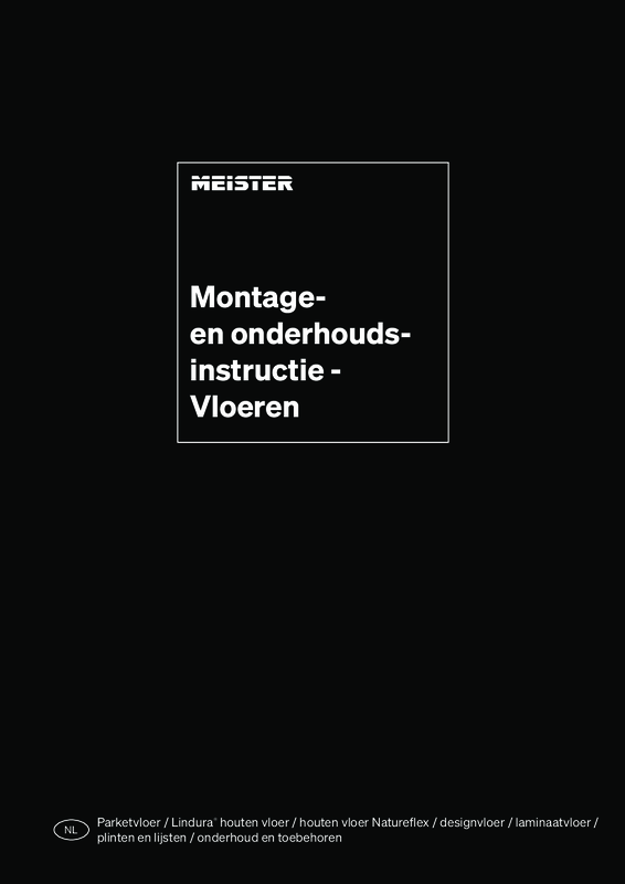 Montage- en onderhoudsinstructie Vloeren