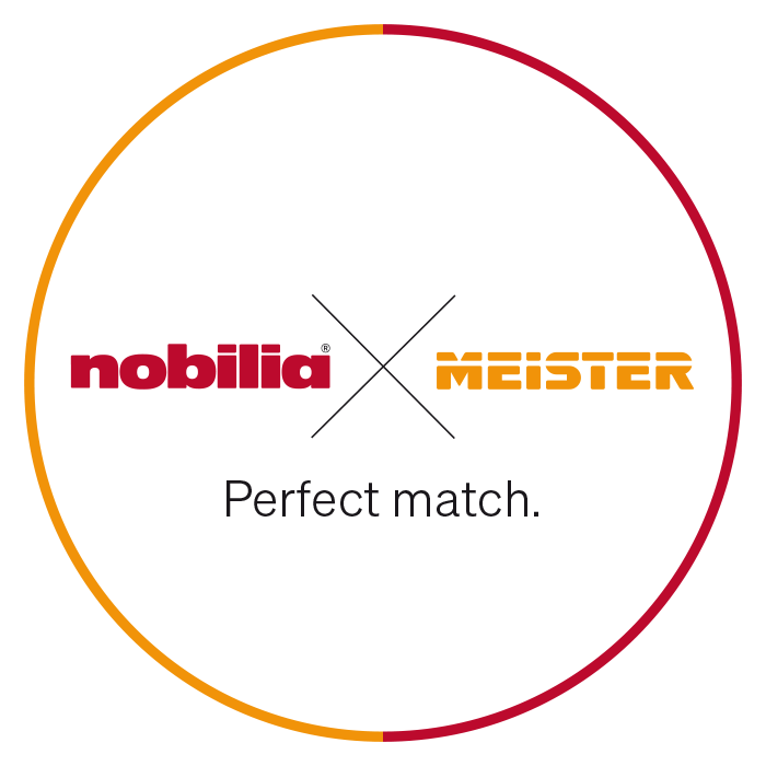 MEISTER x nobilia - abgestimmte Laminatböden und Küchenarbeitsplatten