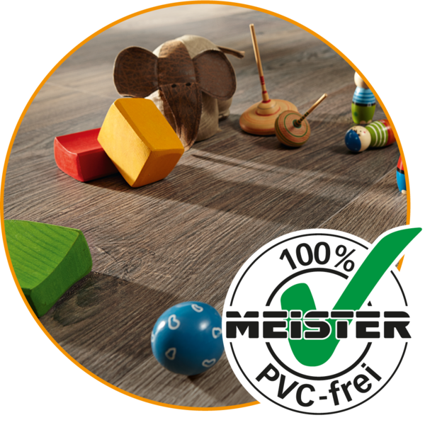 Designböden von MEISTER sind wohngesund und ökologisch PVC-freie Designböden von MEISTER